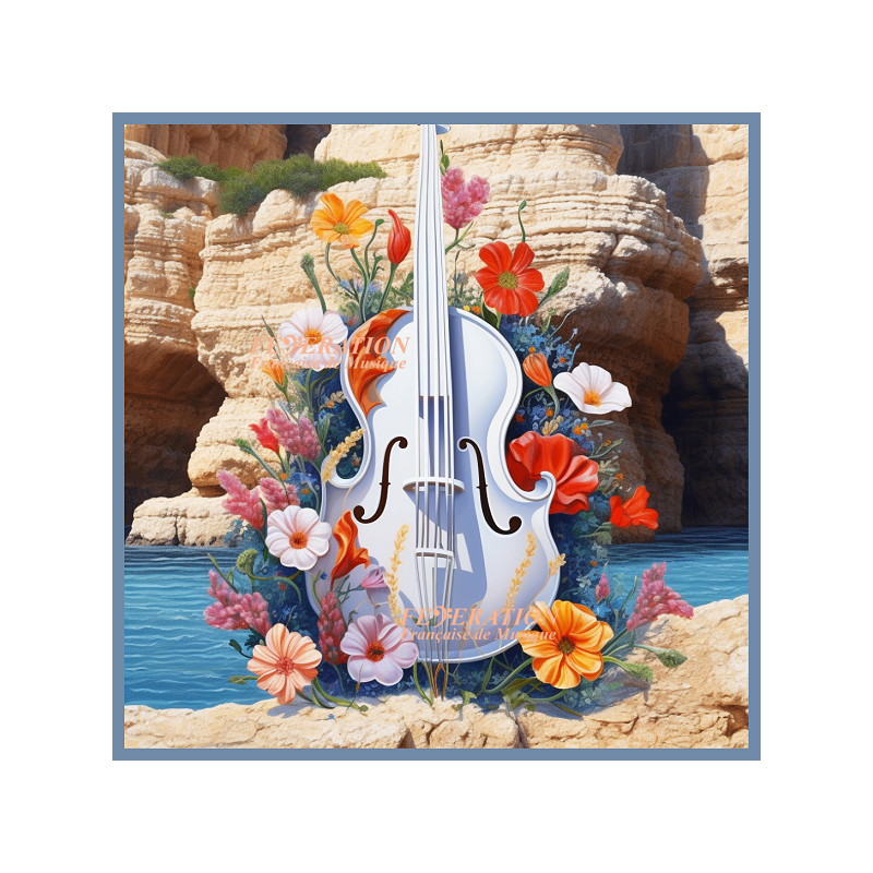White flowers cello
