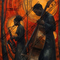 Notepad "Orange Jazz duet"