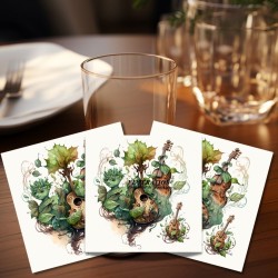 Coasters Brown & curly mandrake 2