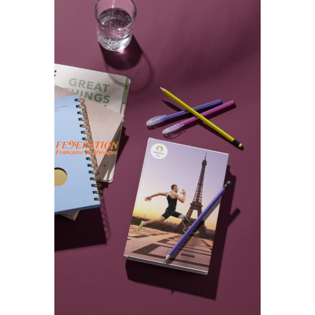 Mini Notebook "Paris 2024 Olympics - Paralympic Runner & Eiffel Tower"