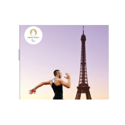 Mini carnet de notes "JO Paris 2024 - Coureur Paralympique & Tour Eiffel"