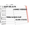 Bloc notes partitions "Nécromancien contrebasse"