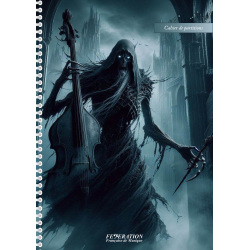 Sheet Music Notepad "Double bass Necromancer"