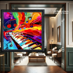 Colorful notes & piano