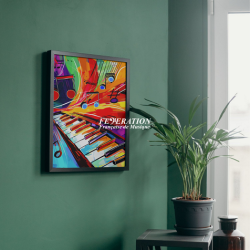 Colorful notes & piano