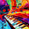 Colorful notes & piano