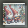 Artistic coasters in rigid acrylic "Christmas Gnomes"