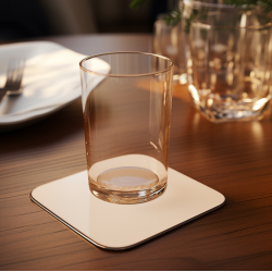 Artistic coasters in rigid acrylic "Vinyl Collection: Temps des Vinyles"