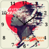 Analog Clock "Ambre rouge"