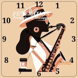 Horloge analogique "Sax collection : Barista sax"