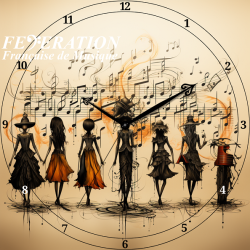 Analog Clock "Black Metal Music"