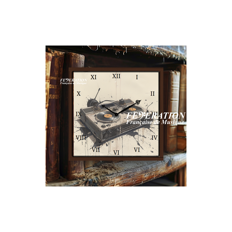 Horloge analogique "Cassette Groove Soundtrack 1980"