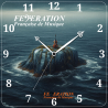 Analog Clock "Cello on the Rock" [J-FoxPat design]