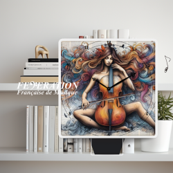 Analog Clock "Cello Serenade"