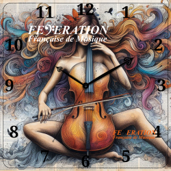 Analog Clock "Cello Serenade"