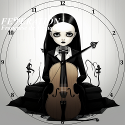 Analog Clock "Elegy of Darkness"