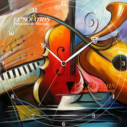 Horloge analogique "Fusion Harmonique"