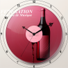 Horloge analogique "Vinyle collection : Notes de rosé"