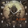 Horloge analogique "Skull Drums"