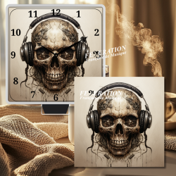 Horloge analogique "Skull January"