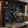 Horloge analogique "Symphonie de Pistons"