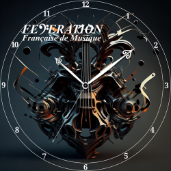 Analog Clock "Pistons Symphony"