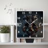 Analog Clock "Pistons Symphony"