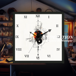 Analog Clock "Vinyl Collection: Circle of Chords"