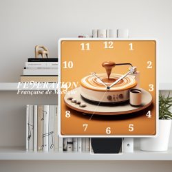 Horloge analogique "Vinyle Collection : Vinyl Coffee"