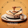 Horloge analogique "Vinyle Collection : Vinyl Coffee"