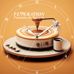 Horloge analogique "Vinyle Collection : Vinyl Coffee"