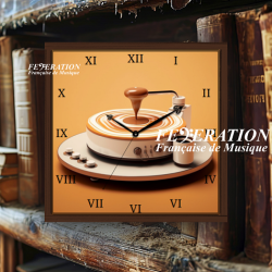 Horloge analogique "Vinyle Collection : Vinyl Coffee"