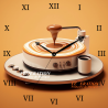 Horloge analogique "Vinyle Collection : Vinyl Coffee"