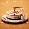 Horloge analogique "Vinyle Collection : Vinyl Coffee"