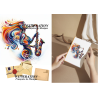 Artistic Postcard, Greeting Card Musical Theme "Ange de Sax"