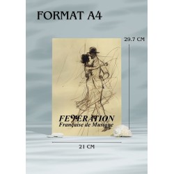 Artistic Postcard, Greeting Card Musical Theme "Bonhomme"