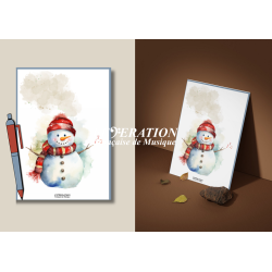 Artistic Postcard, Greeting Card Musical Theme "Bonhomme"