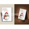 Artistic Postcard, Greeting Card Musical Theme "Bonhomme"