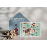 Artistic Postcard, Greeting Card Musical Theme "Claus and Rock"