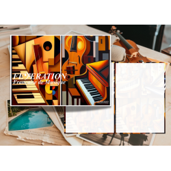 Artistic Postcard, Greeting Card Musical Theme "Expression Sonore"